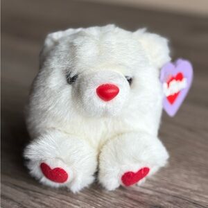 SWIBCO Vintage Puffkins HUGS Bear Tag 6679 Valentine Round Beanie Tag Errors